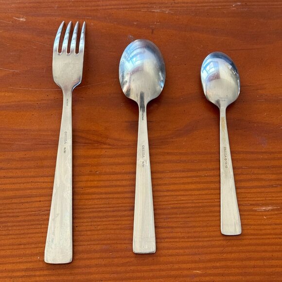 Vintage Oneida Amsterdam Stainless Flatware Set  Fork, Tablespoon, and Teaspoon - Picture 2 of 2